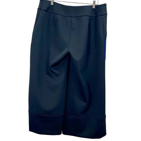 Tamara Malas Neoprene Lilia Pant Blue Black Wide Leg Women's Plus Size 14 - Picture 6 of 13